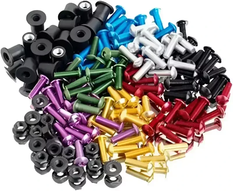 0957R Windscreen Screw Kit Well Nut Red
