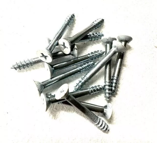 100-Pack Screw 10X11/2 CLMP Zinc W/ White Head