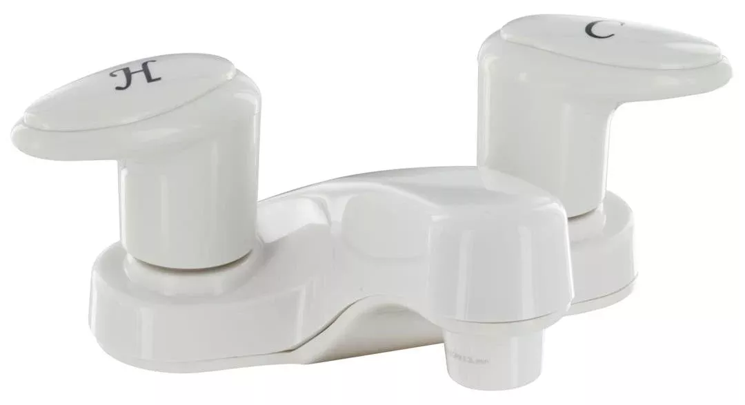 4" DECK FAUCET - WHITE