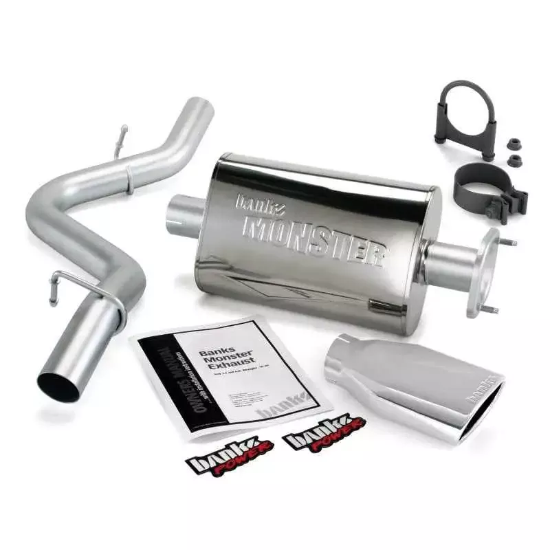 Banks Power 04-06 Jeep 4.0L Wrangler Unlimited Monster Exhaust Sys – SS Single Exhaust w/ Chrome Tip