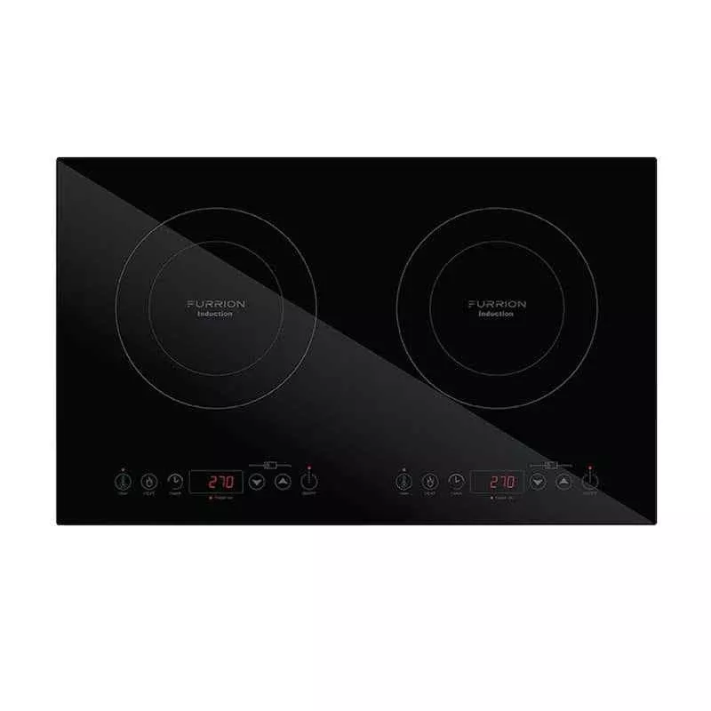 Furrion FIH21G2A-BG 2-Burner Induction Cooktop with Touch Control and Black Glass Top