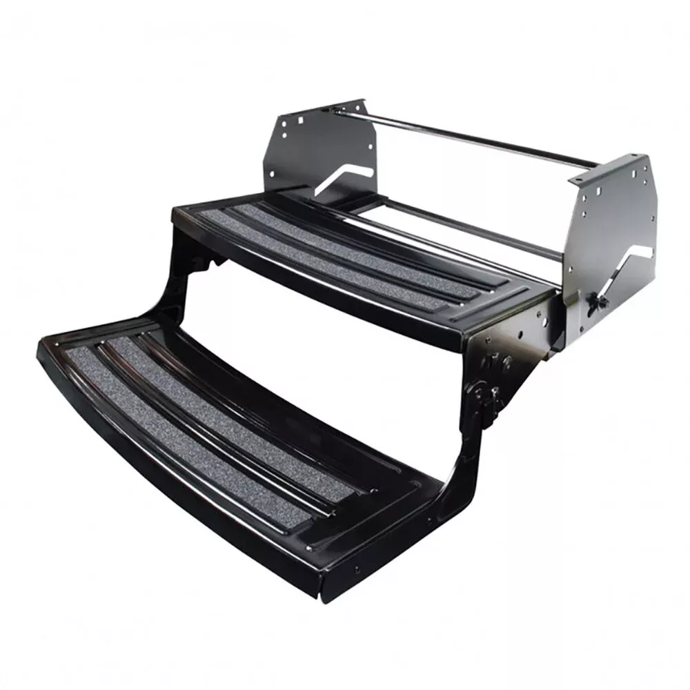 Lippert Double Radius Manual Steps, 24″ Wide, 7″ Rise