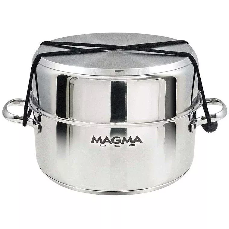 Magma A10-363-2-IND Stainless Steel Induction Compatible Non-Stick 7 Piece "Nesting" Cookware Set