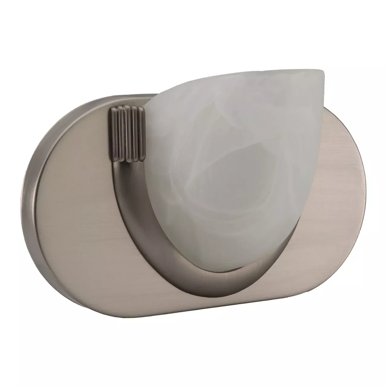 RV Wall Light | 12V LED Brushed Nickel Frosted Sconce